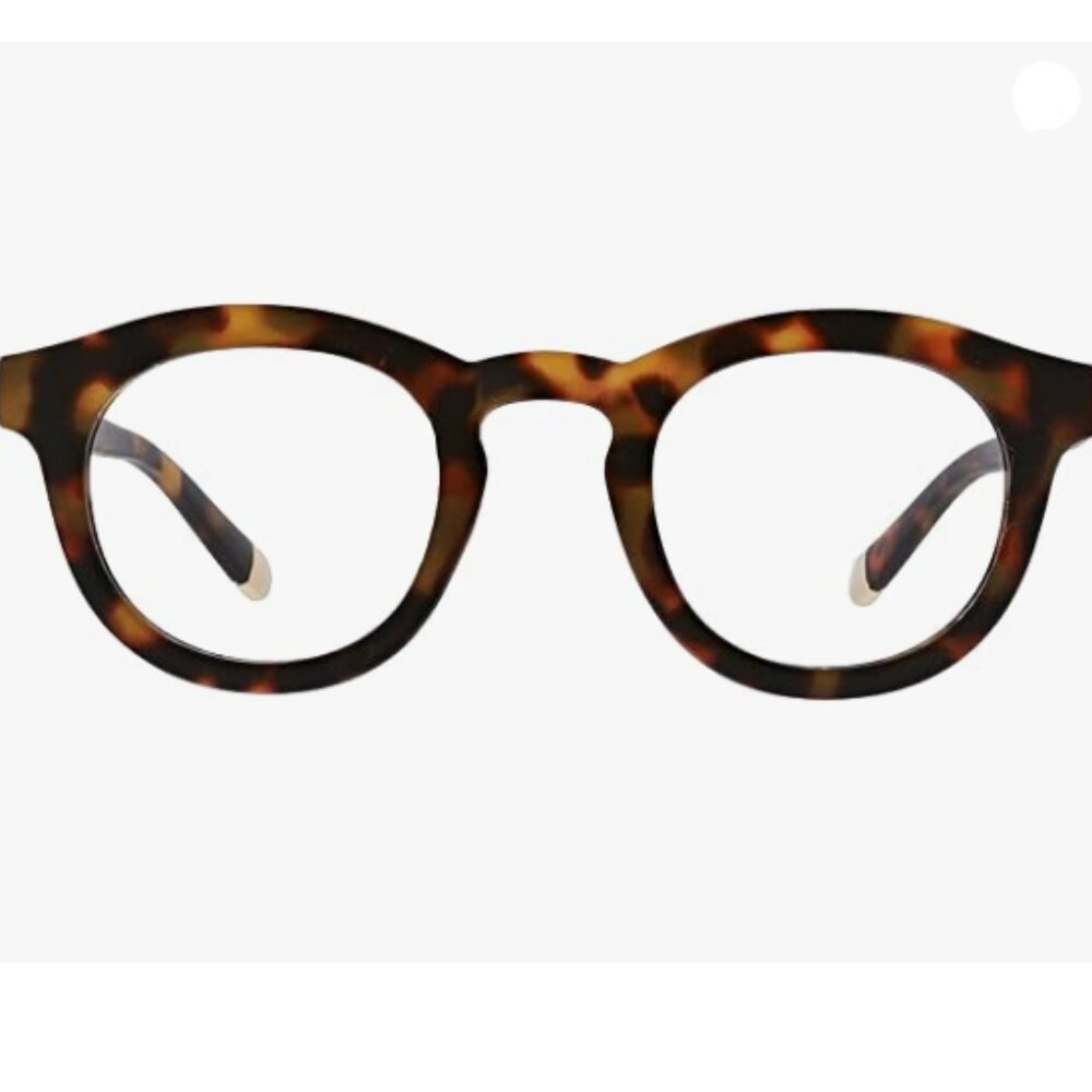 Peepers Stardust Round Bluelight Glasses in Tortoise-No Correction